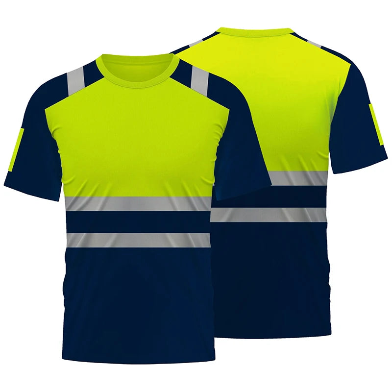 High Visibility Safety Work Shirts Summer Breathable Work T Shirt