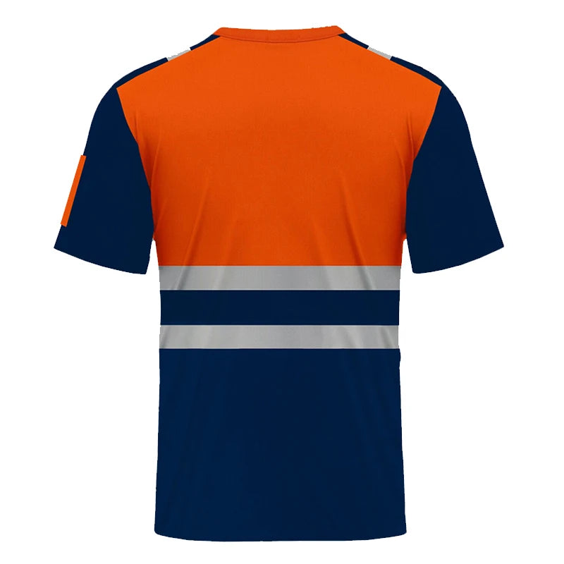 High Visibility Safety Work Shirts Summer Breathable Work T Shirt