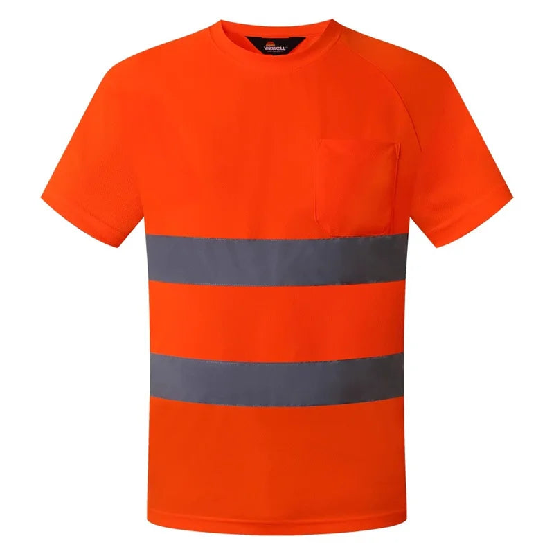 Safety T Shirt Reflective High Visibility Hi Vis Short Sleeve T Shirt