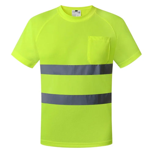 Safety T Shirt Reflective High Visibility Hi Vis Short Sleeve T Shirt