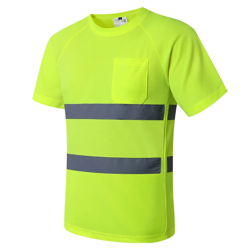 Safety T Shirt Reflective High Visibility Hi Vis Short Sleeve T Shirt