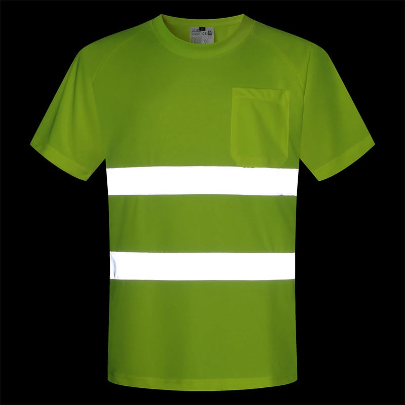 Safety T Shirt Reflective High Visibility Hi Vis Short Sleeve T Shirt
