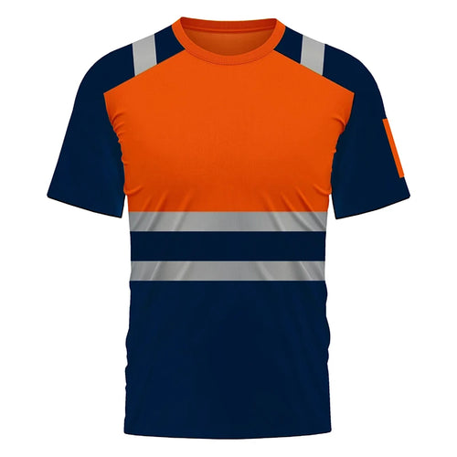 High Visibility Safety Work Shirts Summer Breathable Work T Shirt